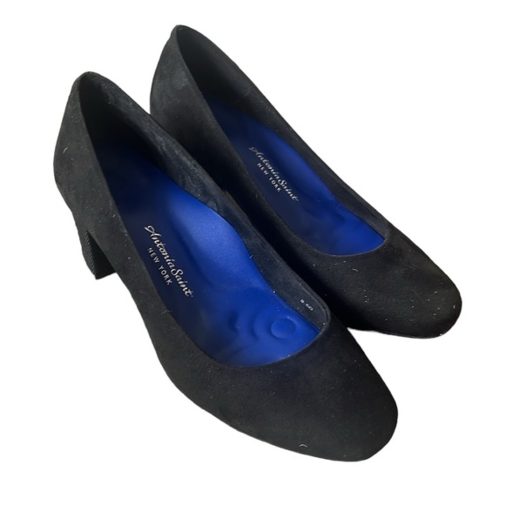 Antonia Saint NY Black Comfort Pumps Block Heel